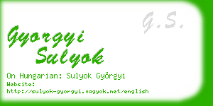 gyorgyi sulyok business card