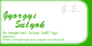 gyorgyi sulyok business card